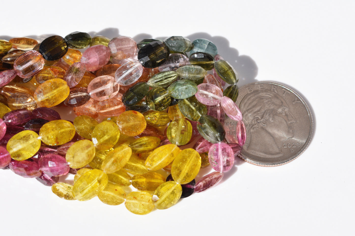 Tourmaline Faceted Oval Beads - Family