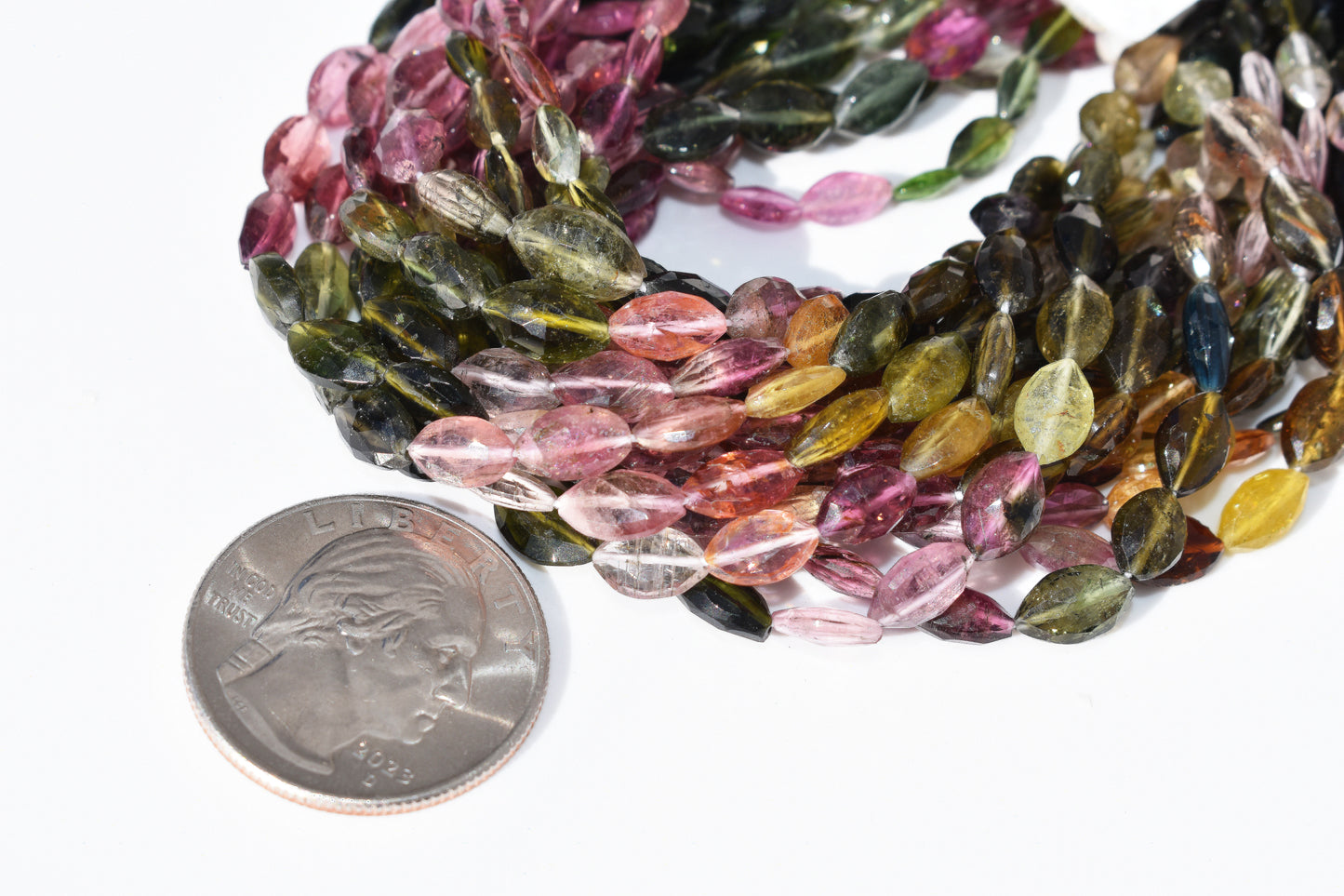 Tourmaline Oval Beads - Faceted 4x6