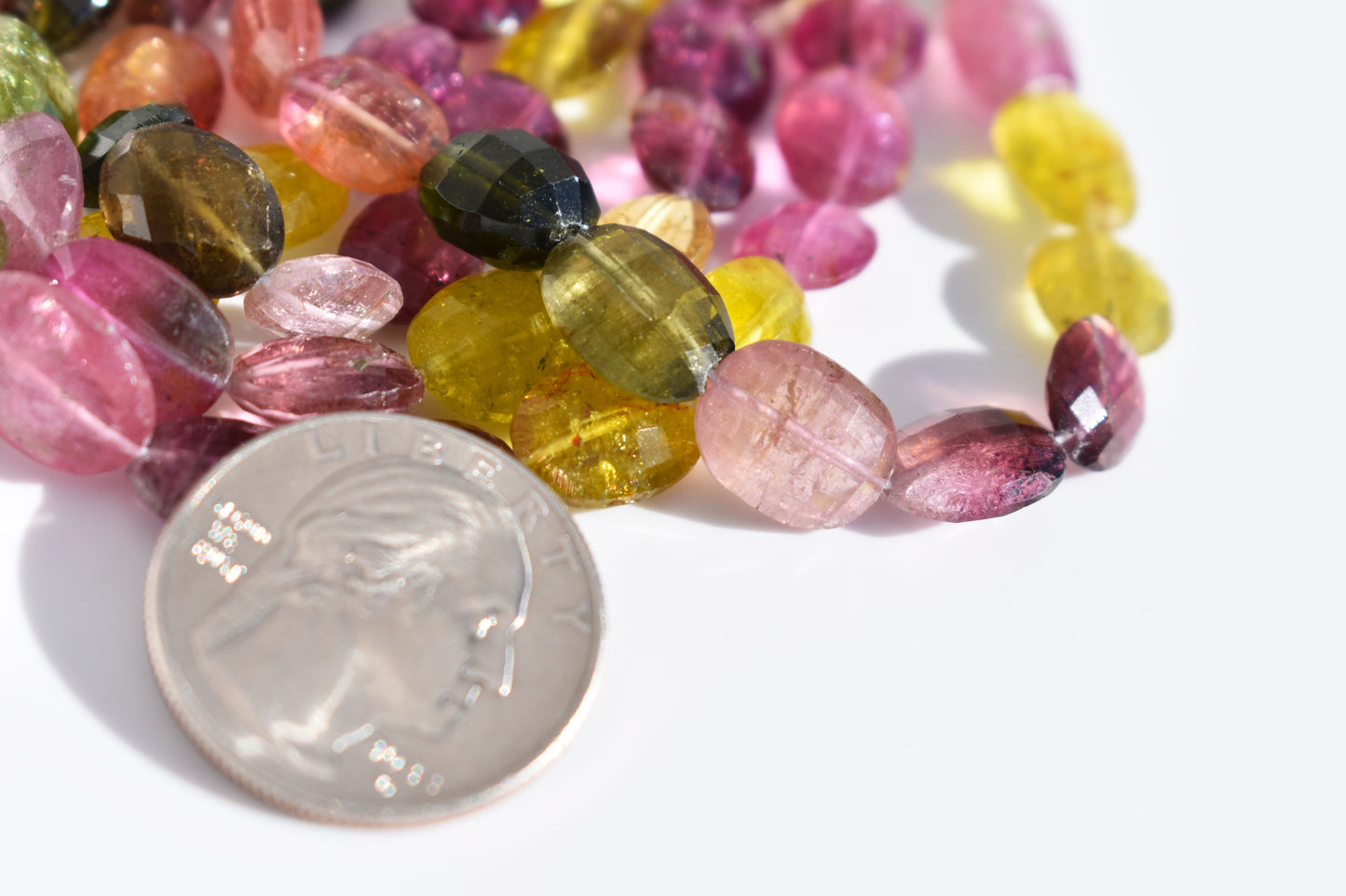 Tourmaline Faceted Oval Beads - XL