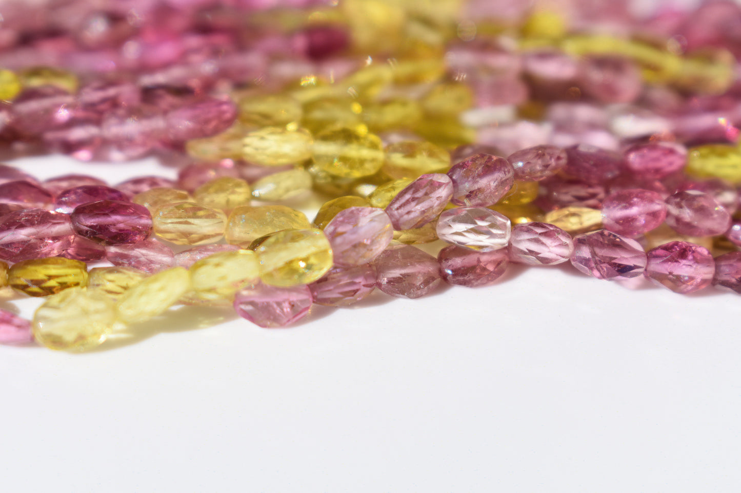 Tourmaline Faceted Oval Beads - 3x5mm