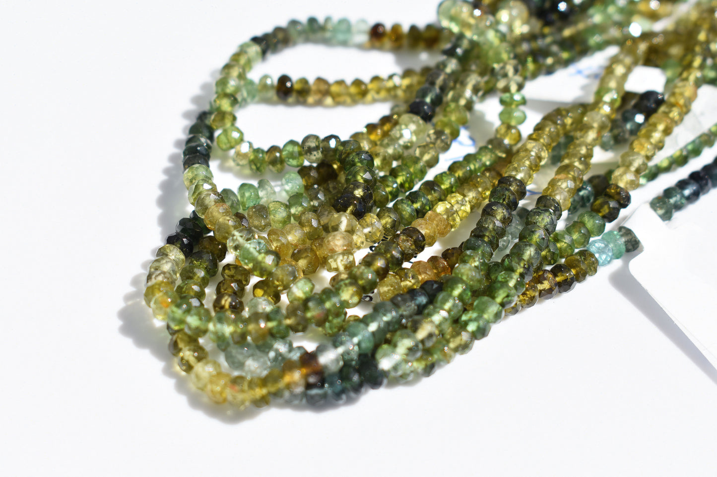 Green Tourmaline Rondelle Beads 3mm