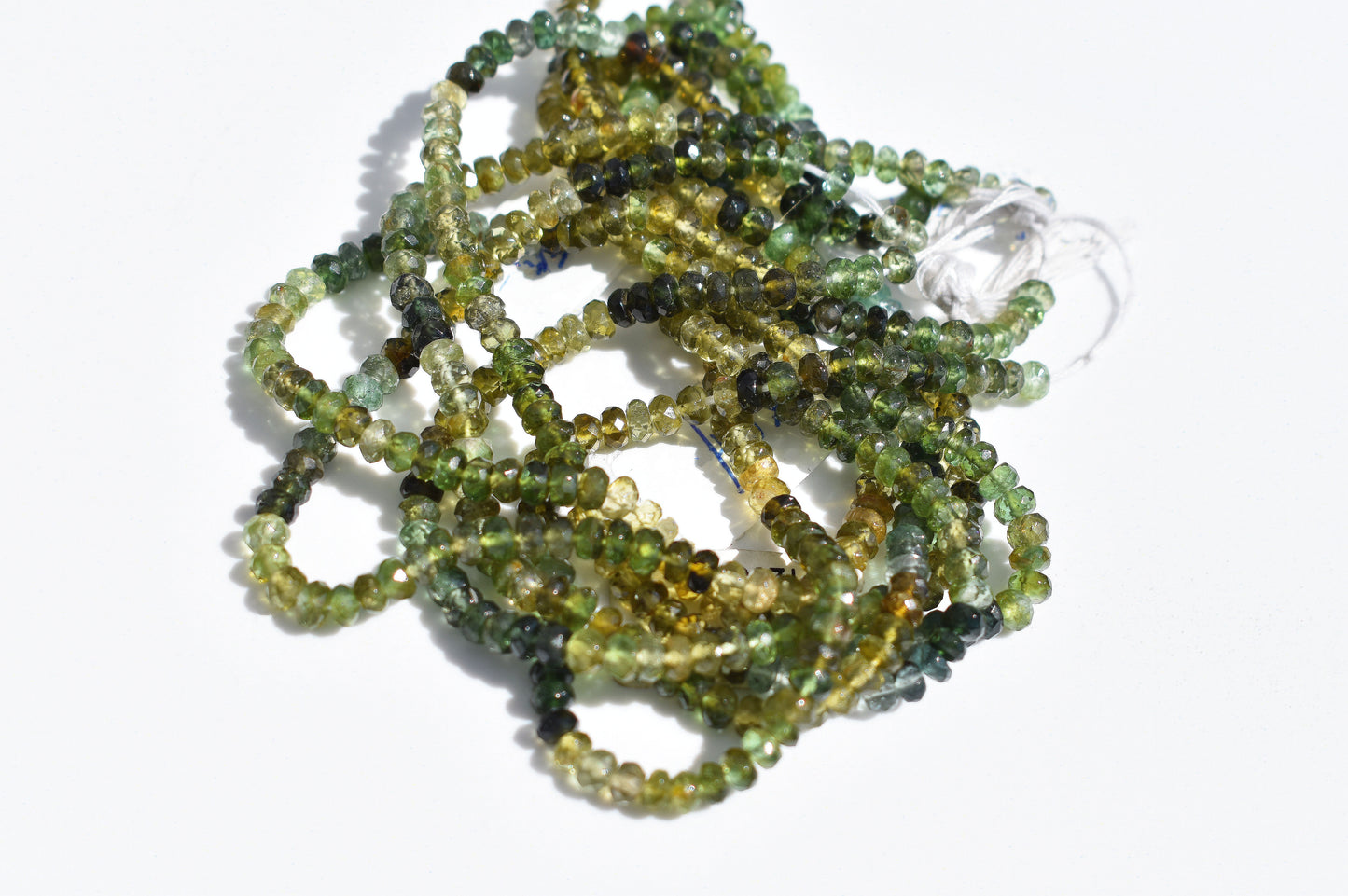 Green Tourmaline Rondelle Beads 3mm