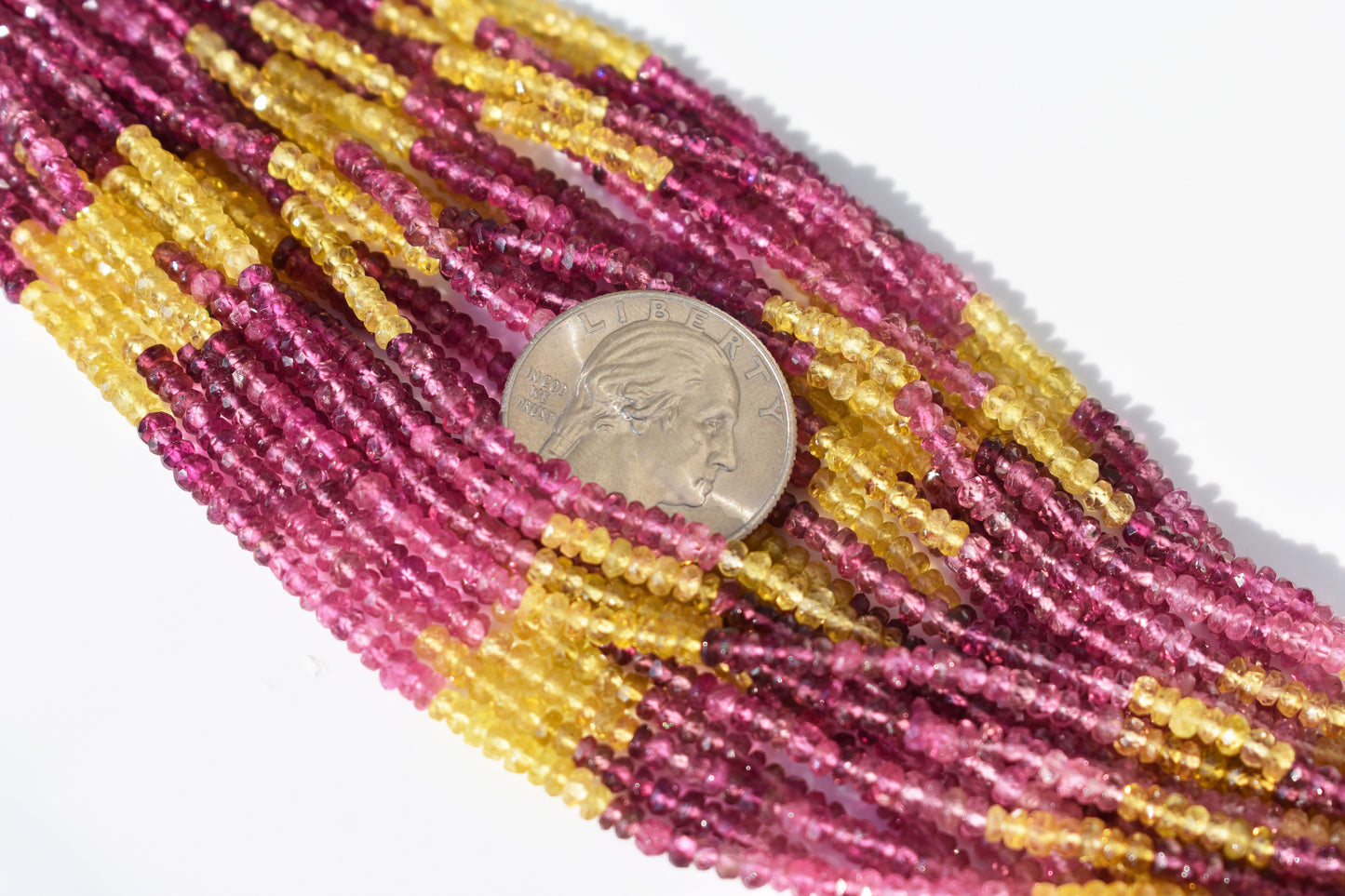 Tourmaline Rondelle Beads 2-2.5mm