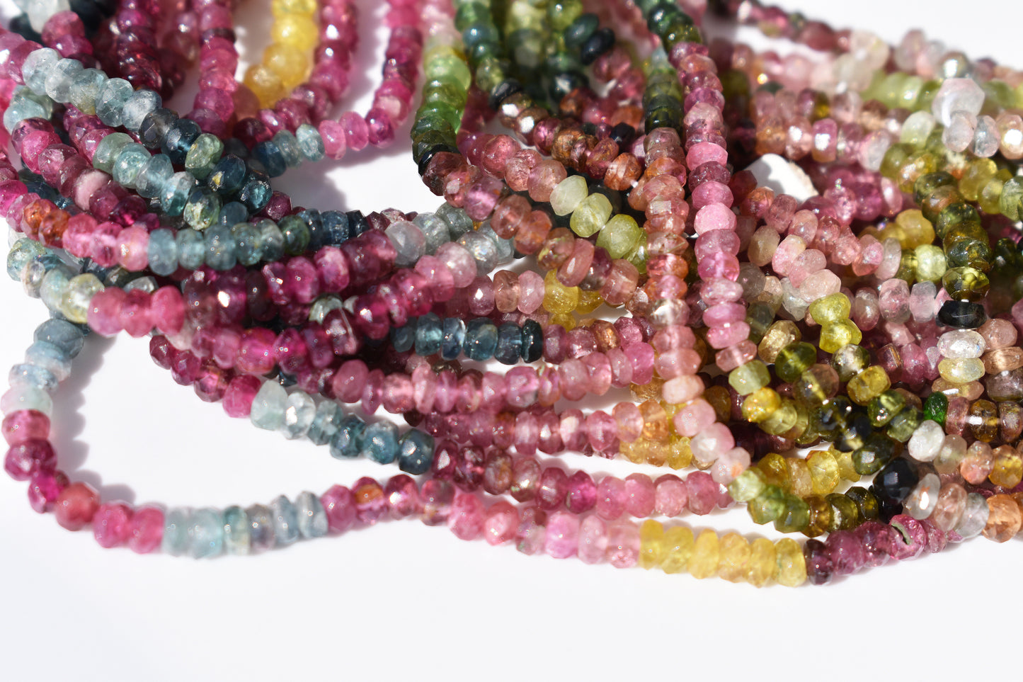 Tourmaline Rondelle Beads 2-3.5mm Rainbow