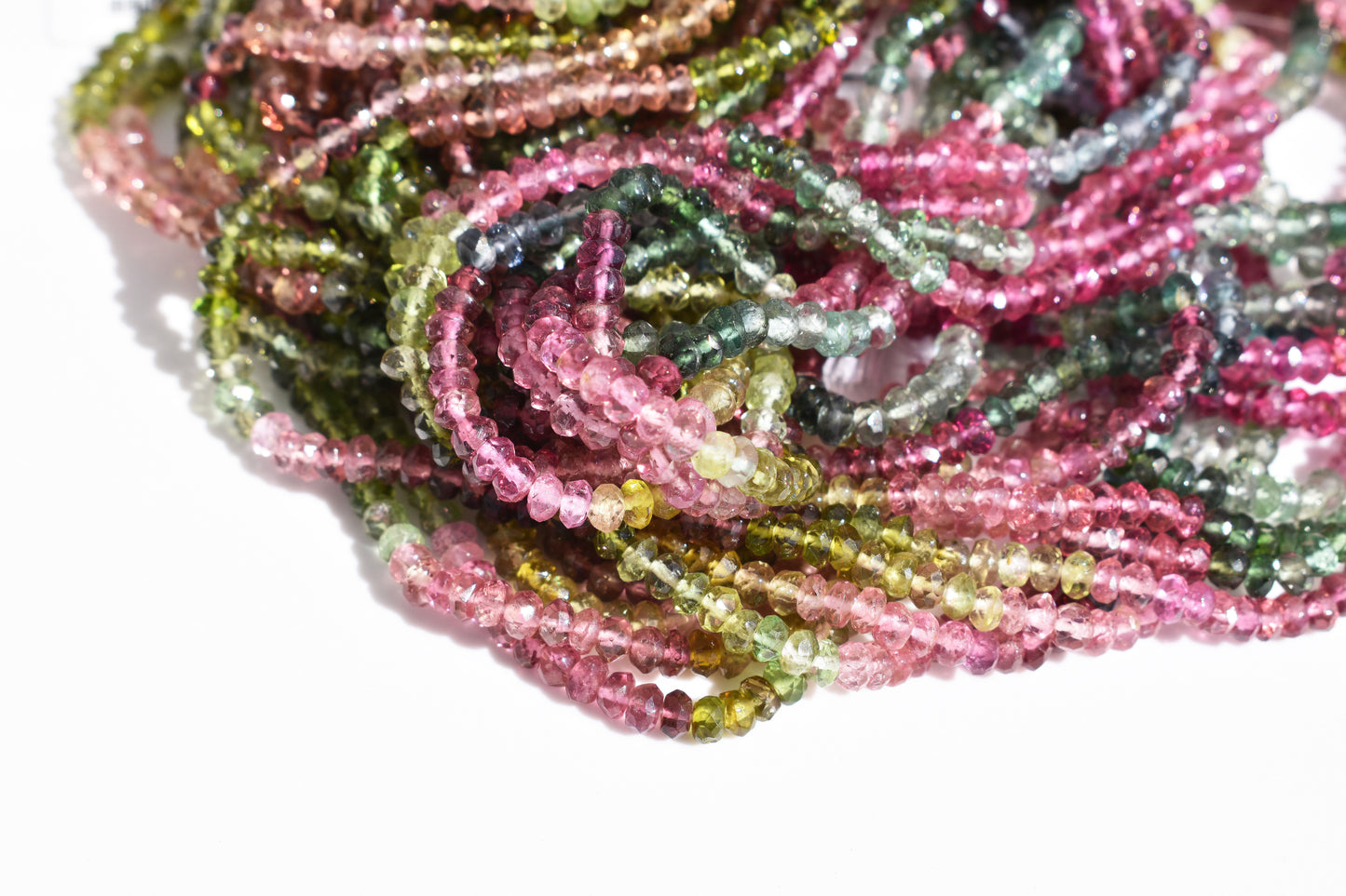 Multi-Color Tourmaline Rondelle Beads - 2.5-3mm