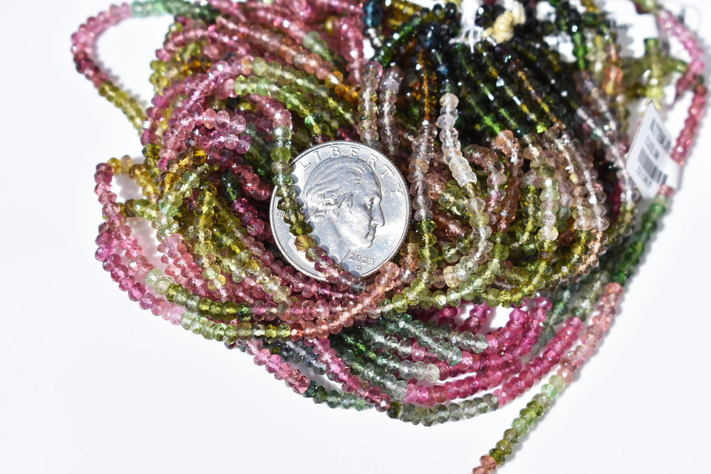 Multi-Color Tourmaline Rondelle Beads - 2.5-3mm