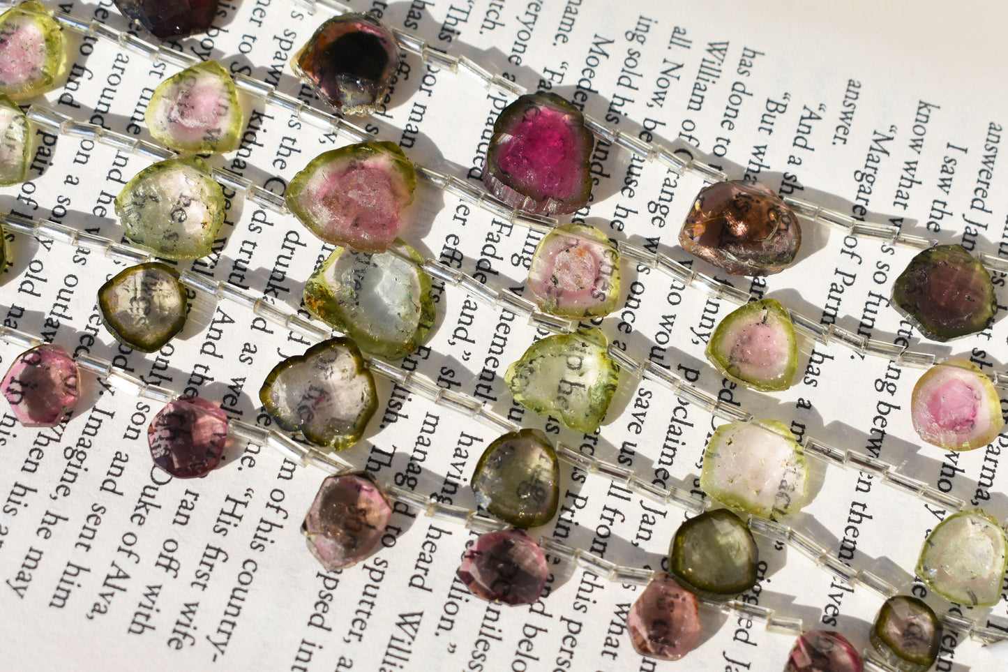 Watermelon Tourmaline Faceted Slices - Graduated Family