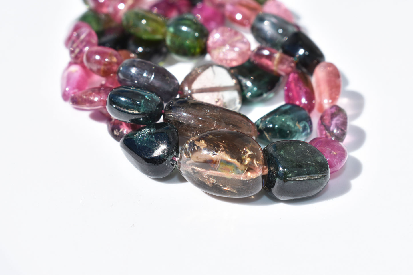 Tourmaline Nugget Beads - Pebble Family/Necklace