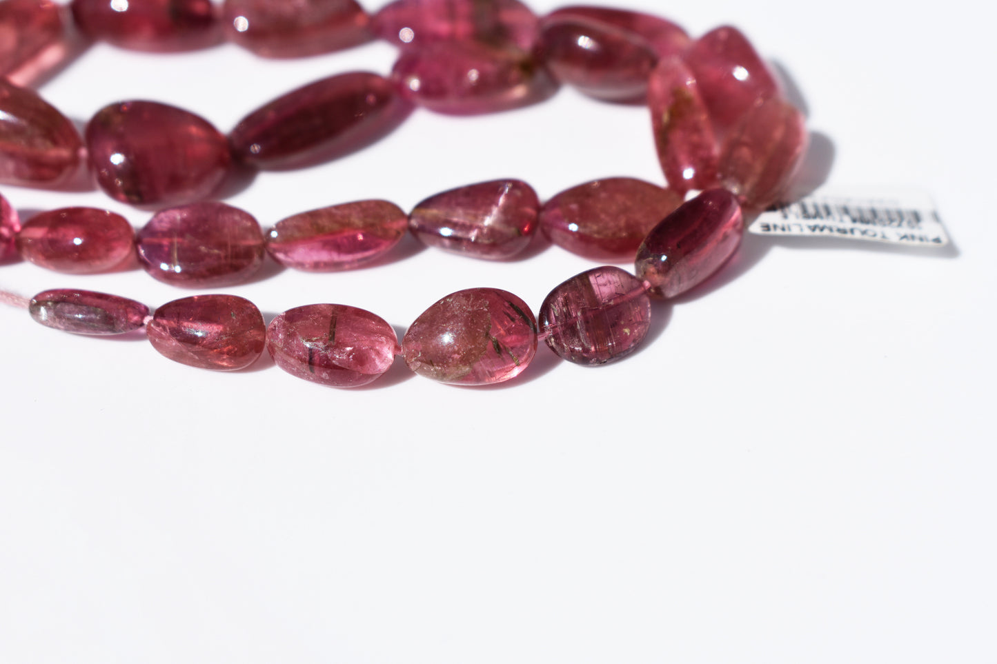 Pink Tourmaline Nugget Beads - Fancy Pebbles