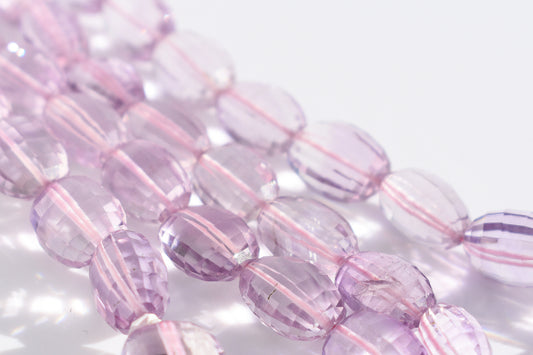 Pink Amethyst Oval Beads 7-10mm