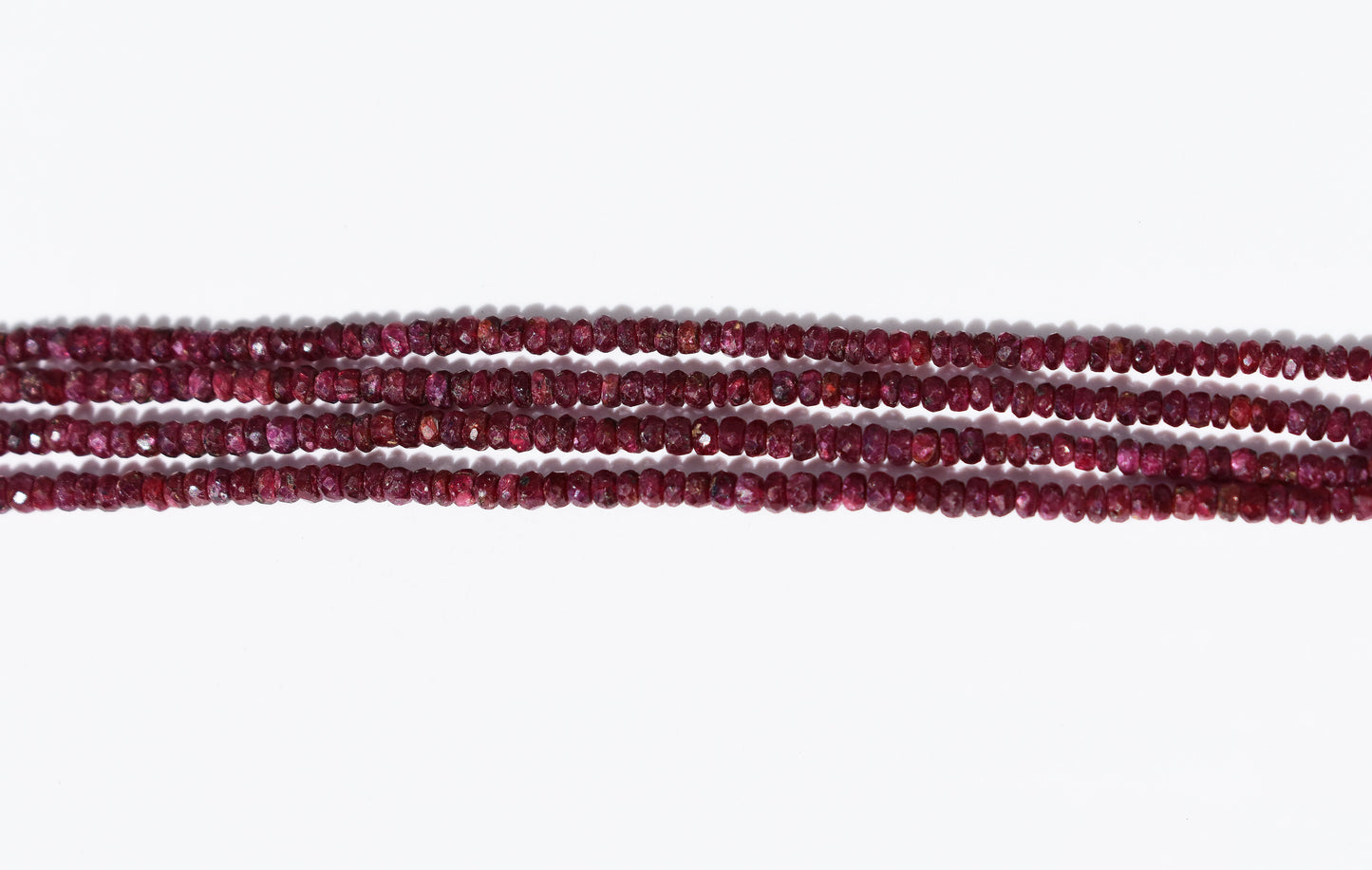 Ruby Rondelle Faceted Beads - Graduated 2.5-3mm