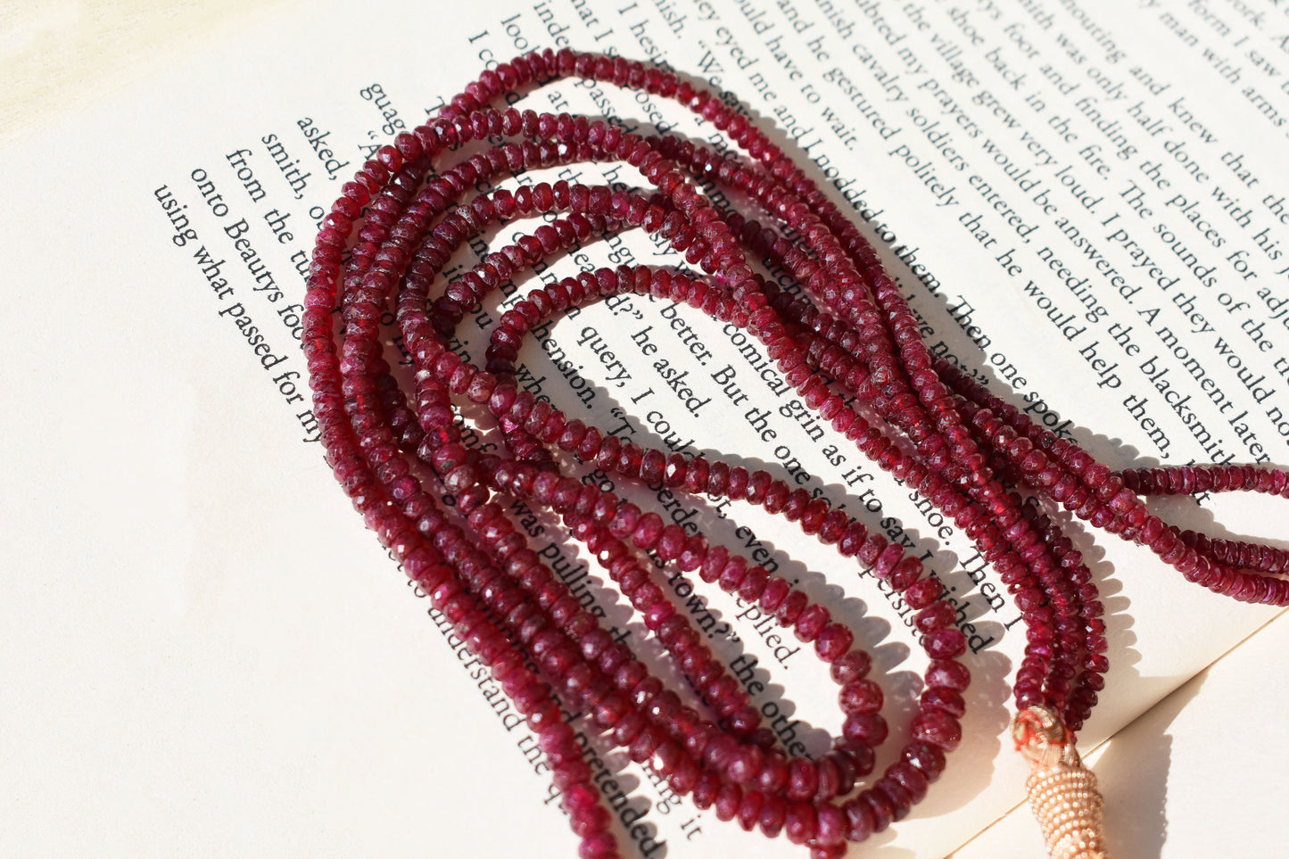 Ruby Rondelle Beads - Faceted Family 2.5-5mm