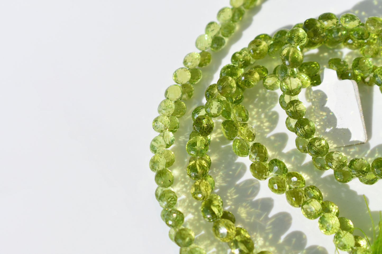 Peridot Faceted Onion Beads - 4.5-5.5mm