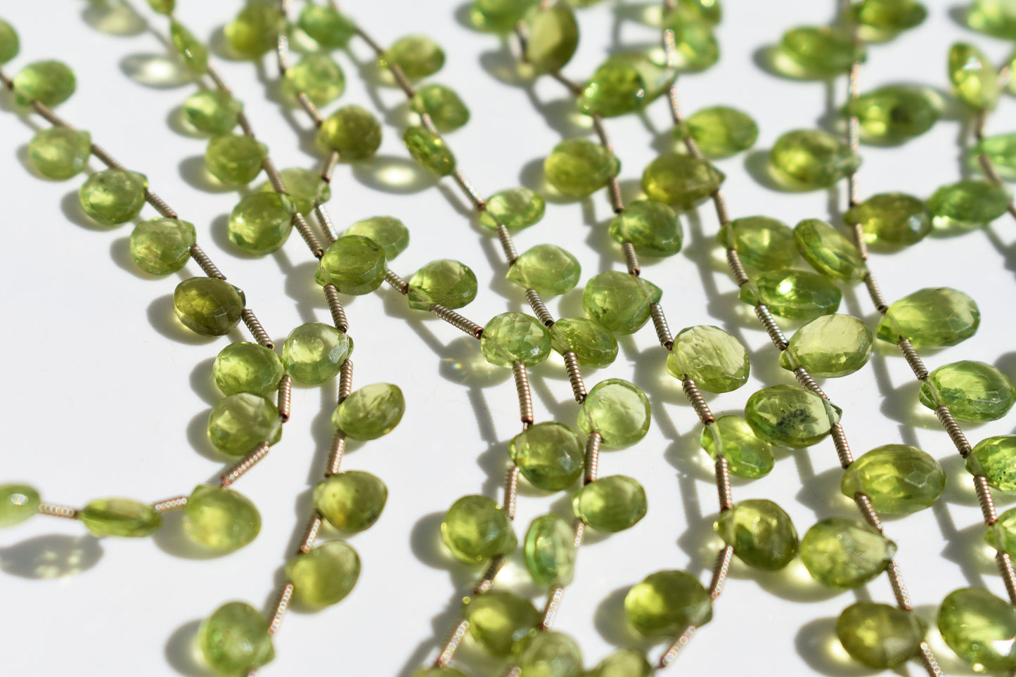 Peridot Pear Beads - Faceted Family - 5.5-7mm