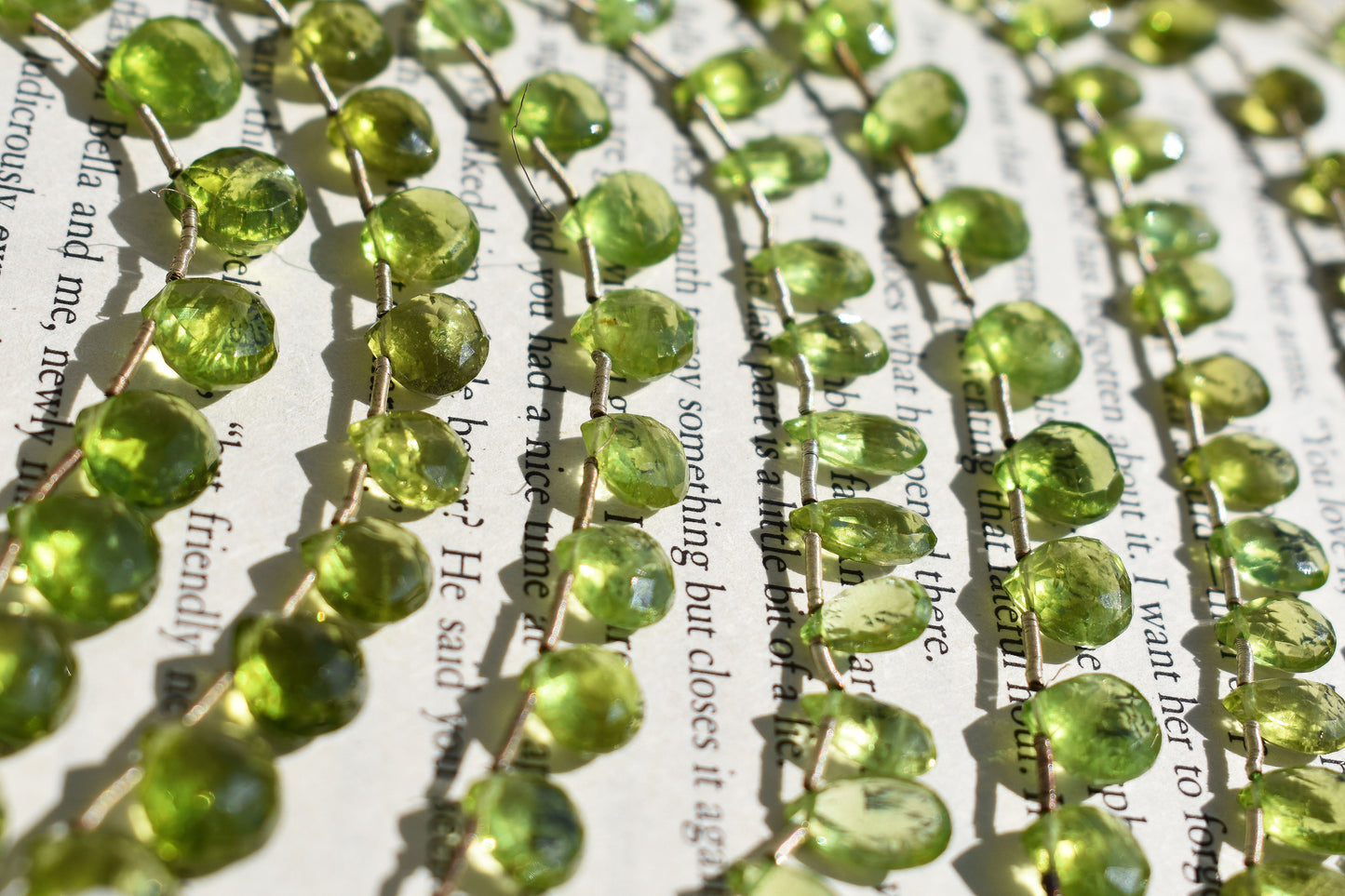 Peridot Pear Faceted Beads - Family 5-10mm