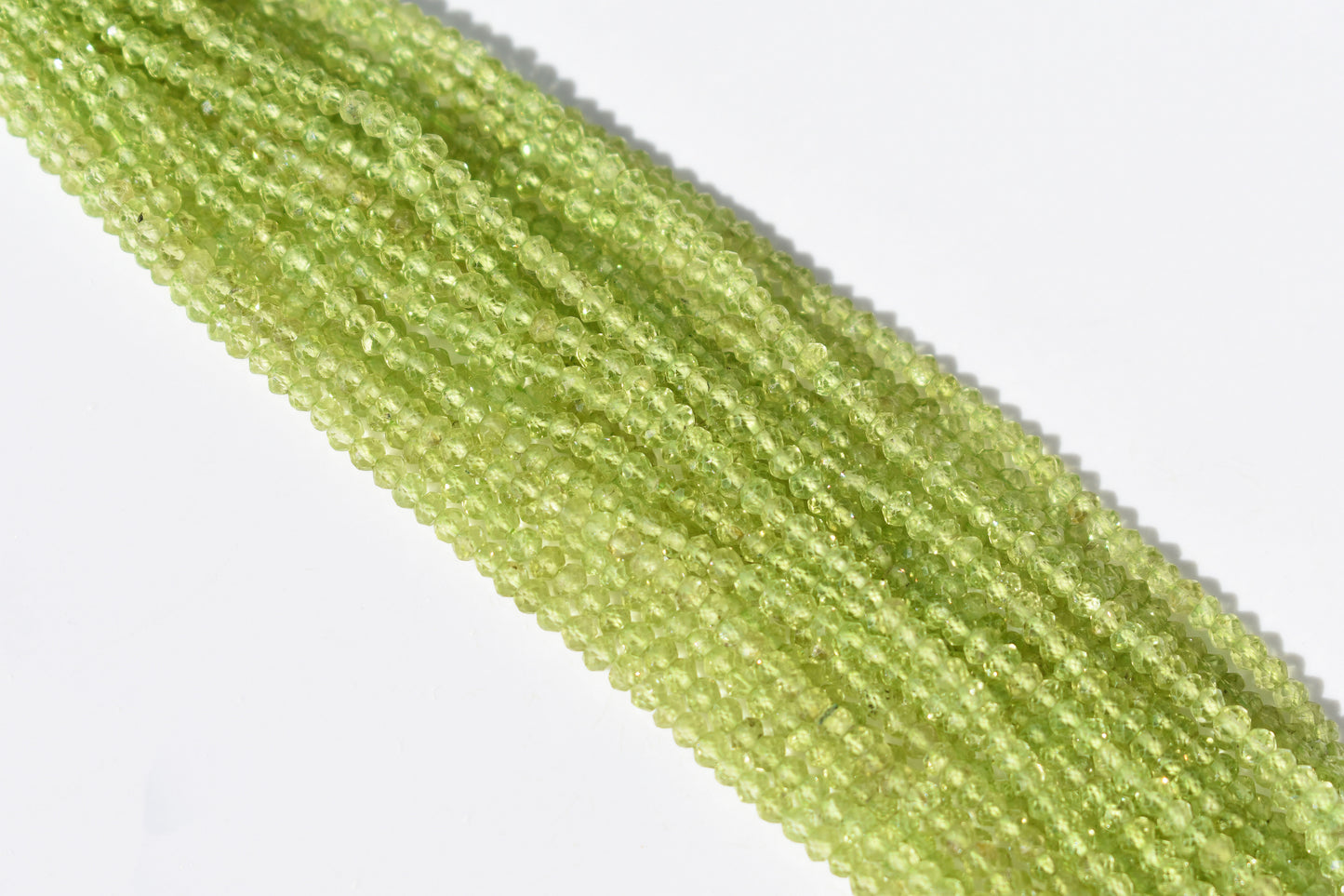 Peridot Rondelle - Faceted Beads 2.5mm