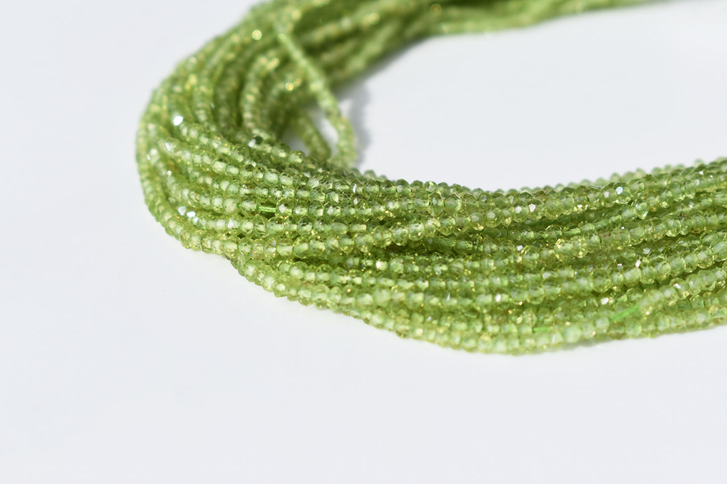 Peridot Beads - Faceted Rondelle 2-2.5mm