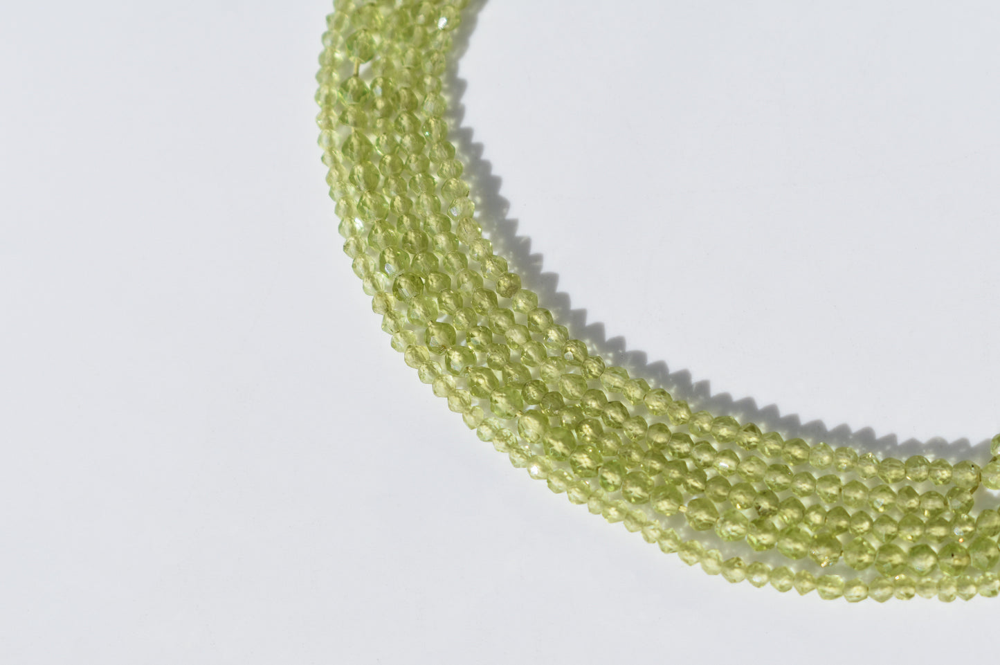 Peridot Rondelle Beads - Faceted 2-2.5mm