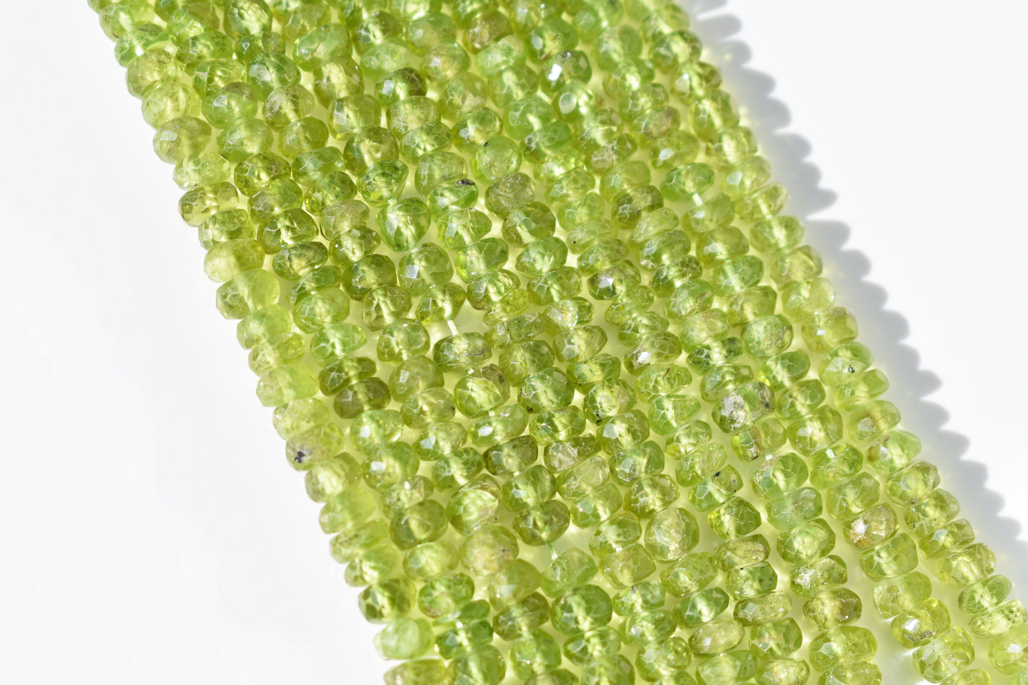 Peridot Beads - Faceted Rondelle 5.5-6mm