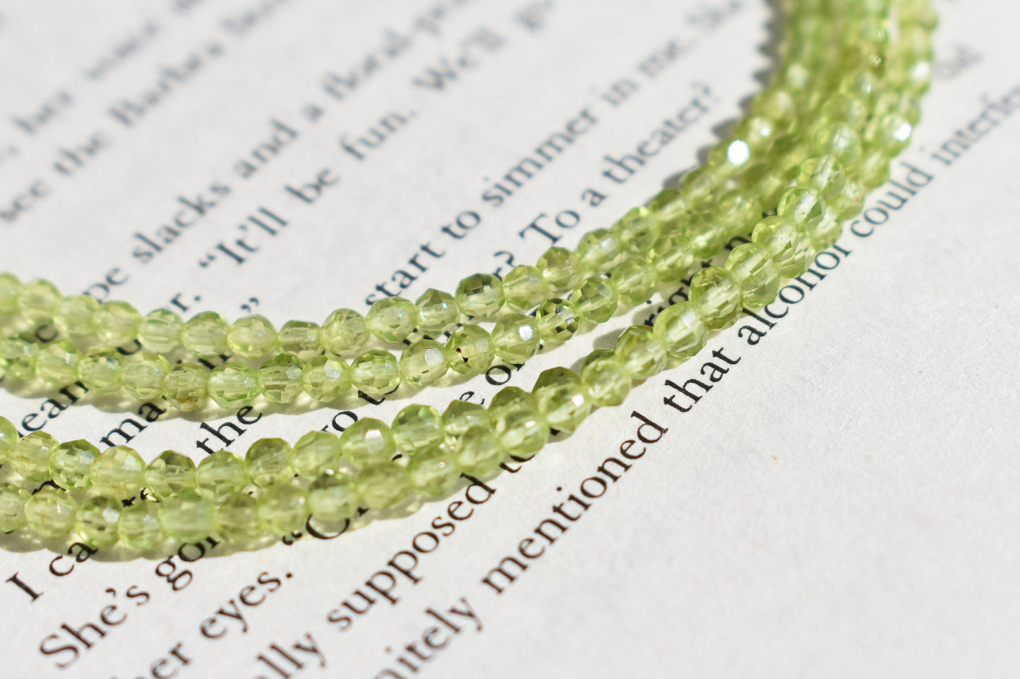 Peridot Round Beads - Faceted 2.5-3mm