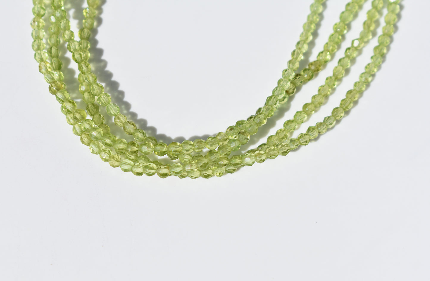 Peridot Round Beads - Faceted 2.5-3mm