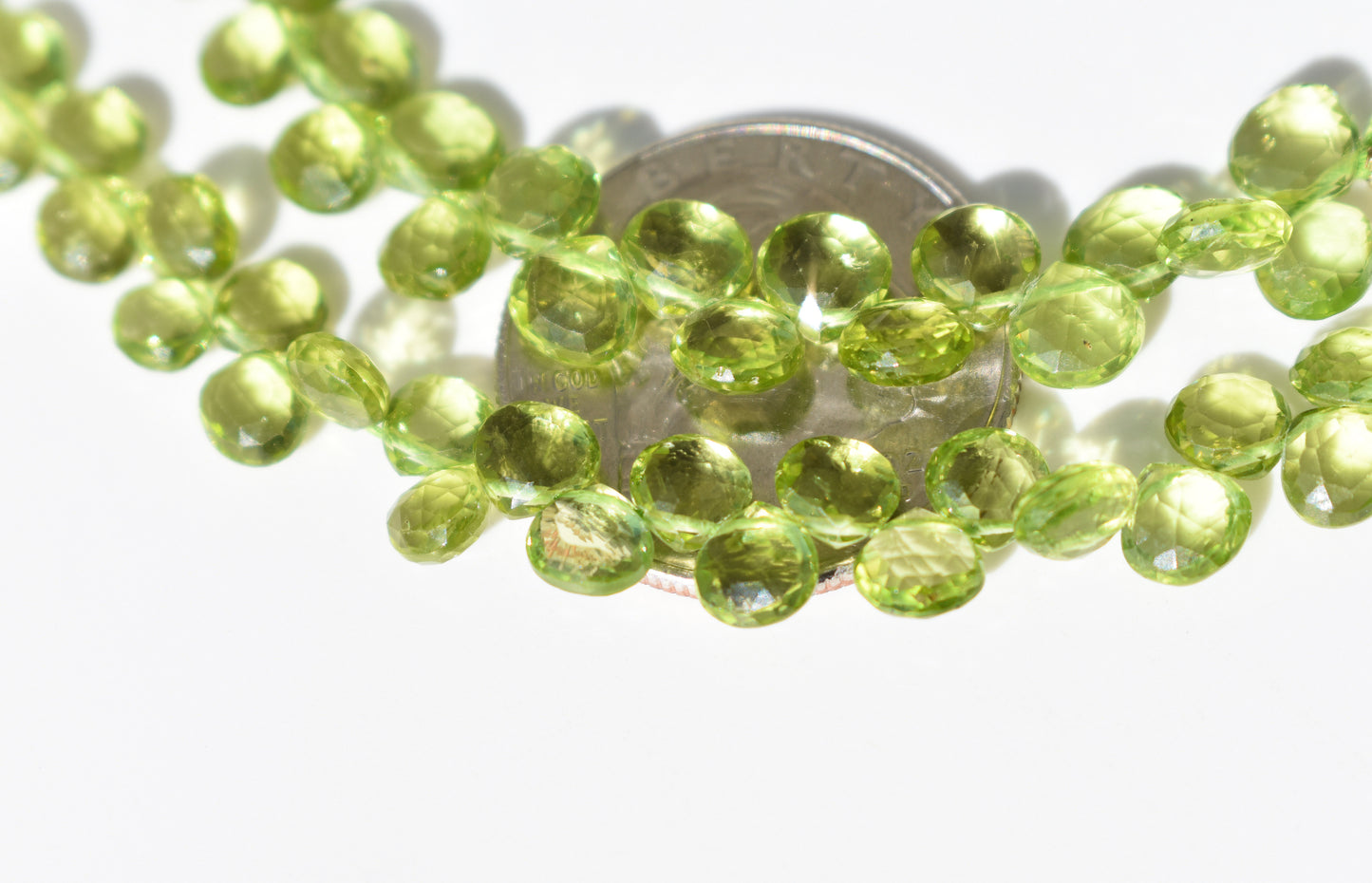 Peridot Faceted Pear Beads 5-5.5mm