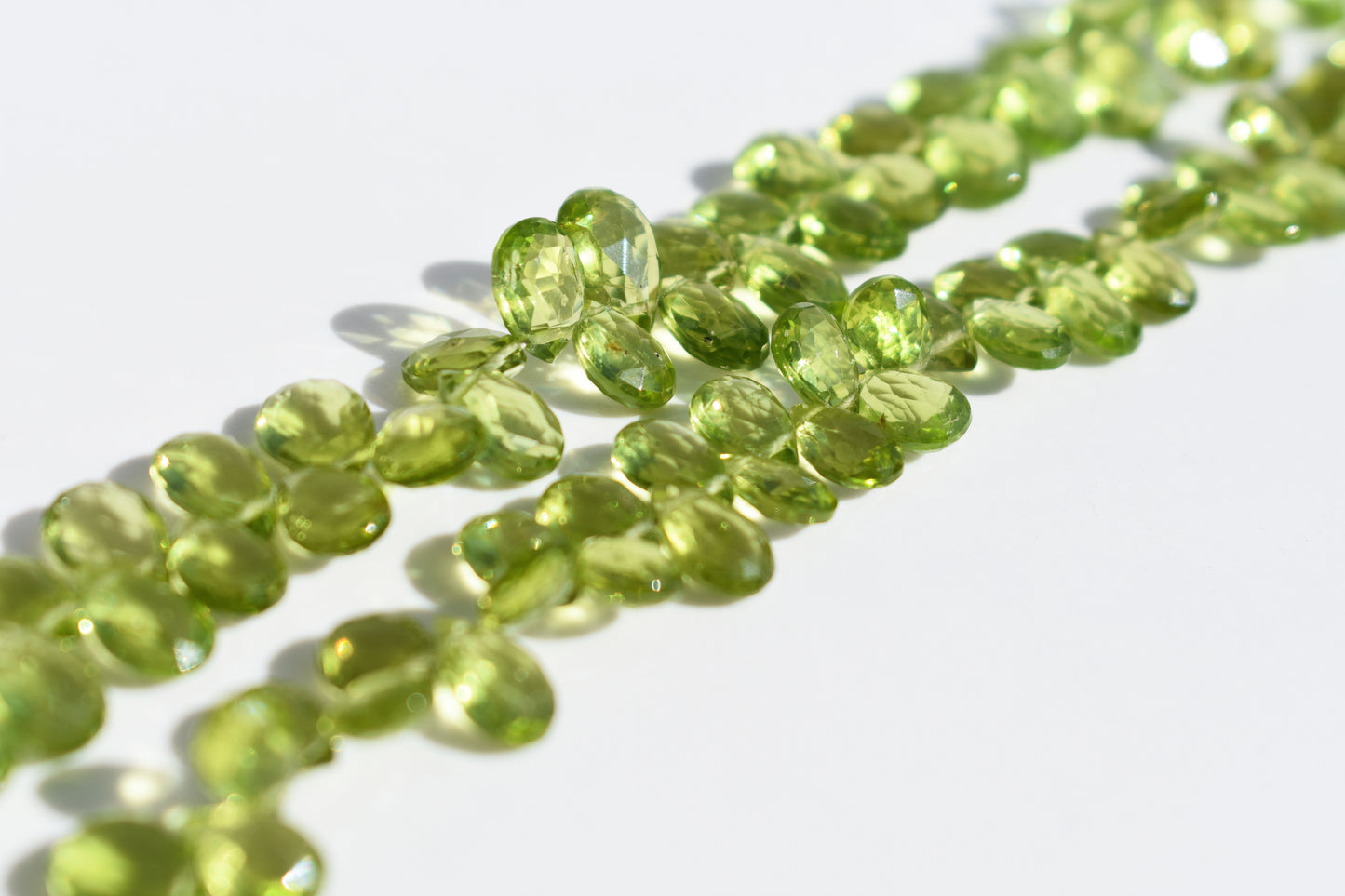 Peridot Beads - Faceted Pear 4.5-5.5mm