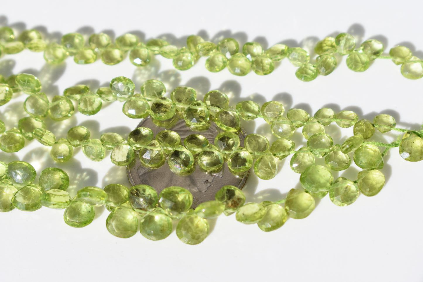 Peridot Graduated Pear - Faceted Beads 3-6mm