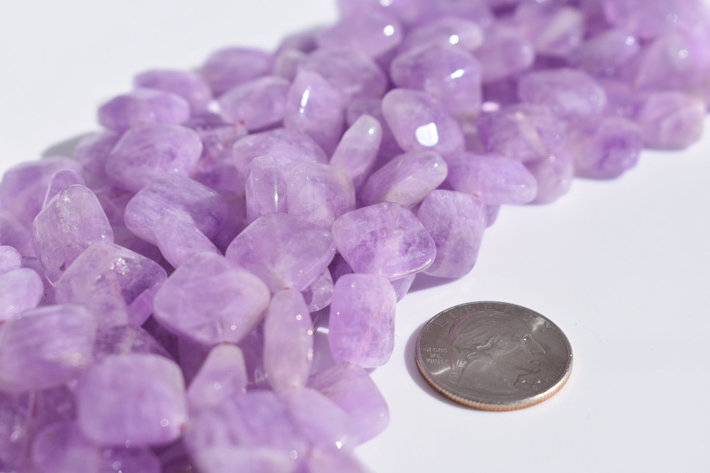 Cape Amethyst Faceted Square Diamond Beads 14mm