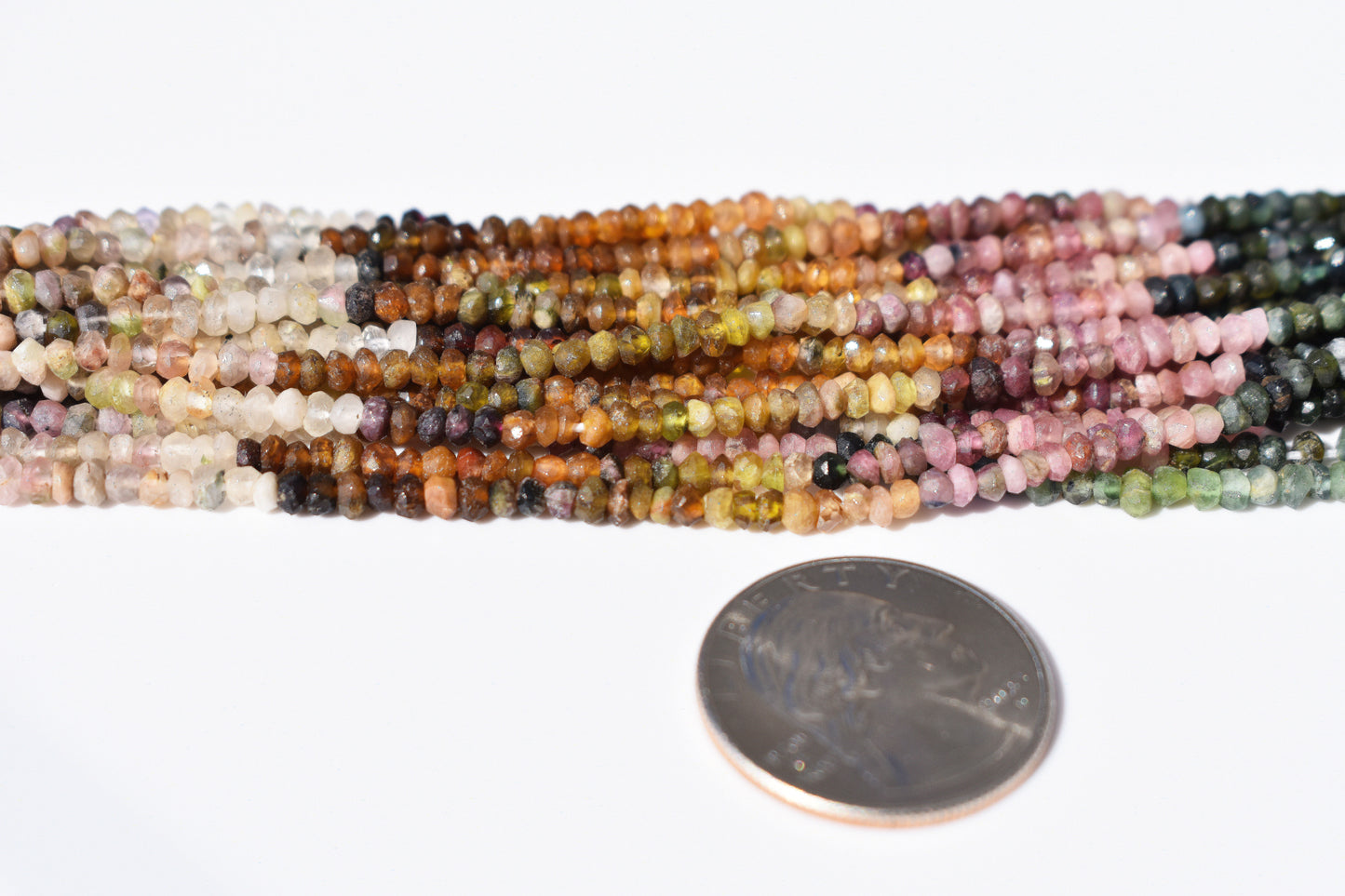 Tourmaline Rondelle Beads 2.5-3mm