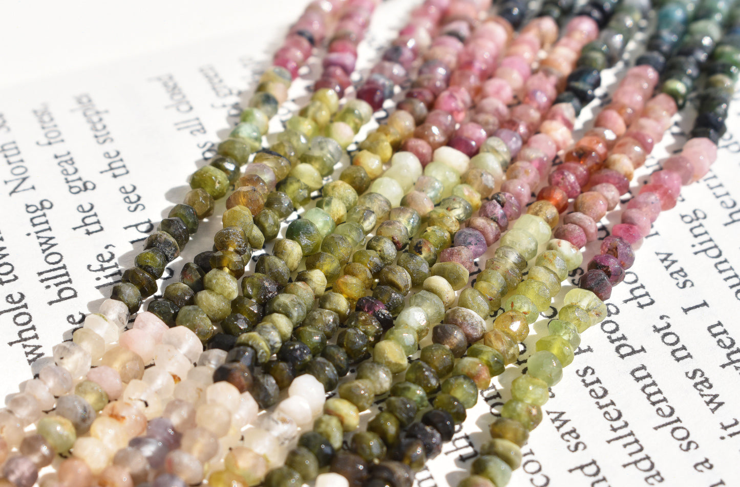 Tourmaline Rondelle Beads 3-4mm