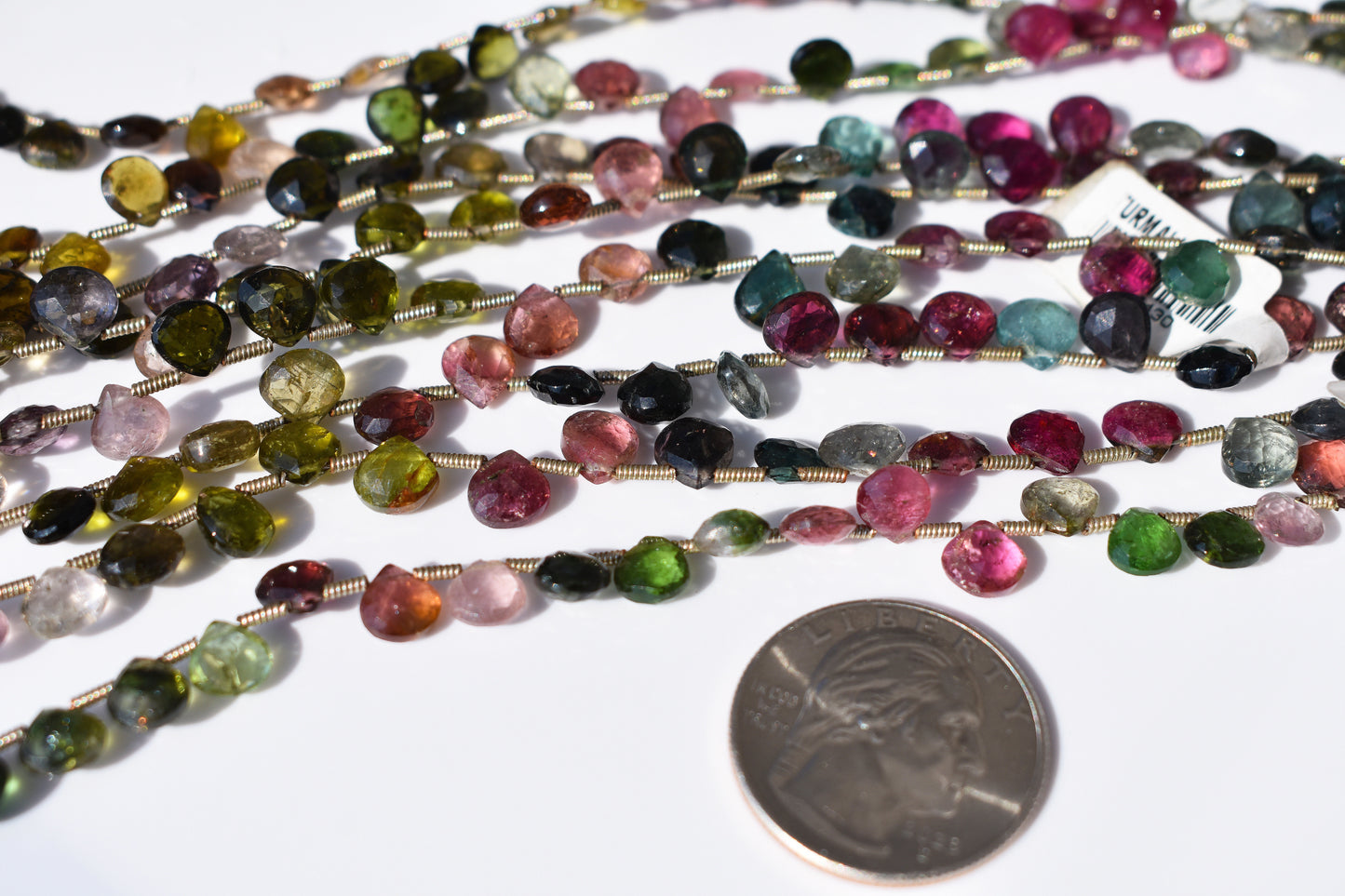 Tourmaline Pear Beads 6mm
