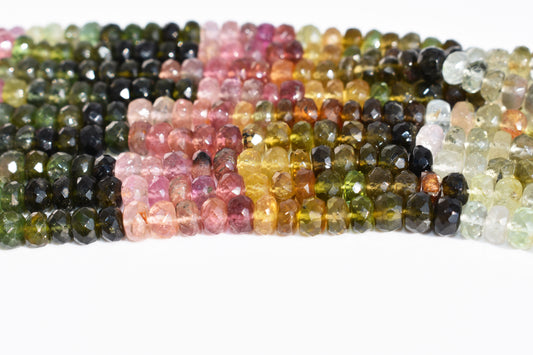 Tourmaline Rondelle Beads 4.5mm