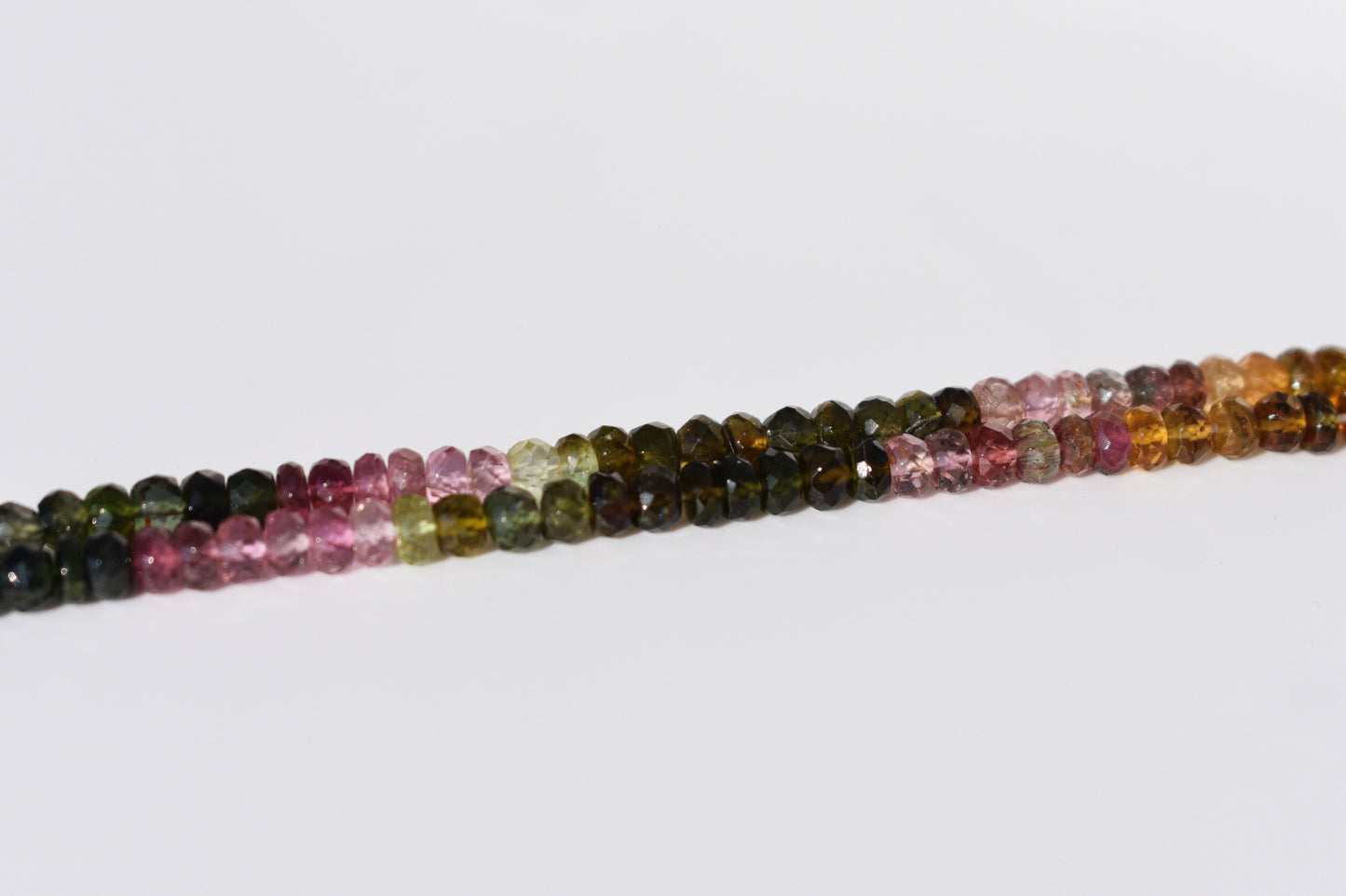 Tourmaline Rondelle Faceted Beads 3.5-4mm