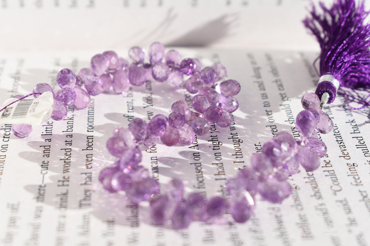 Amethyst Drop Beads Light Purple 4-6mm