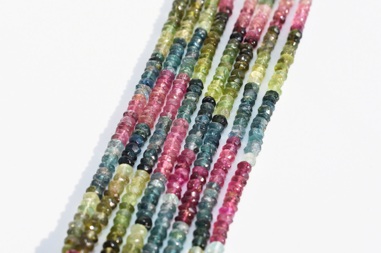 Tourmaline Rondelle Beads 3.5mm Rainbow