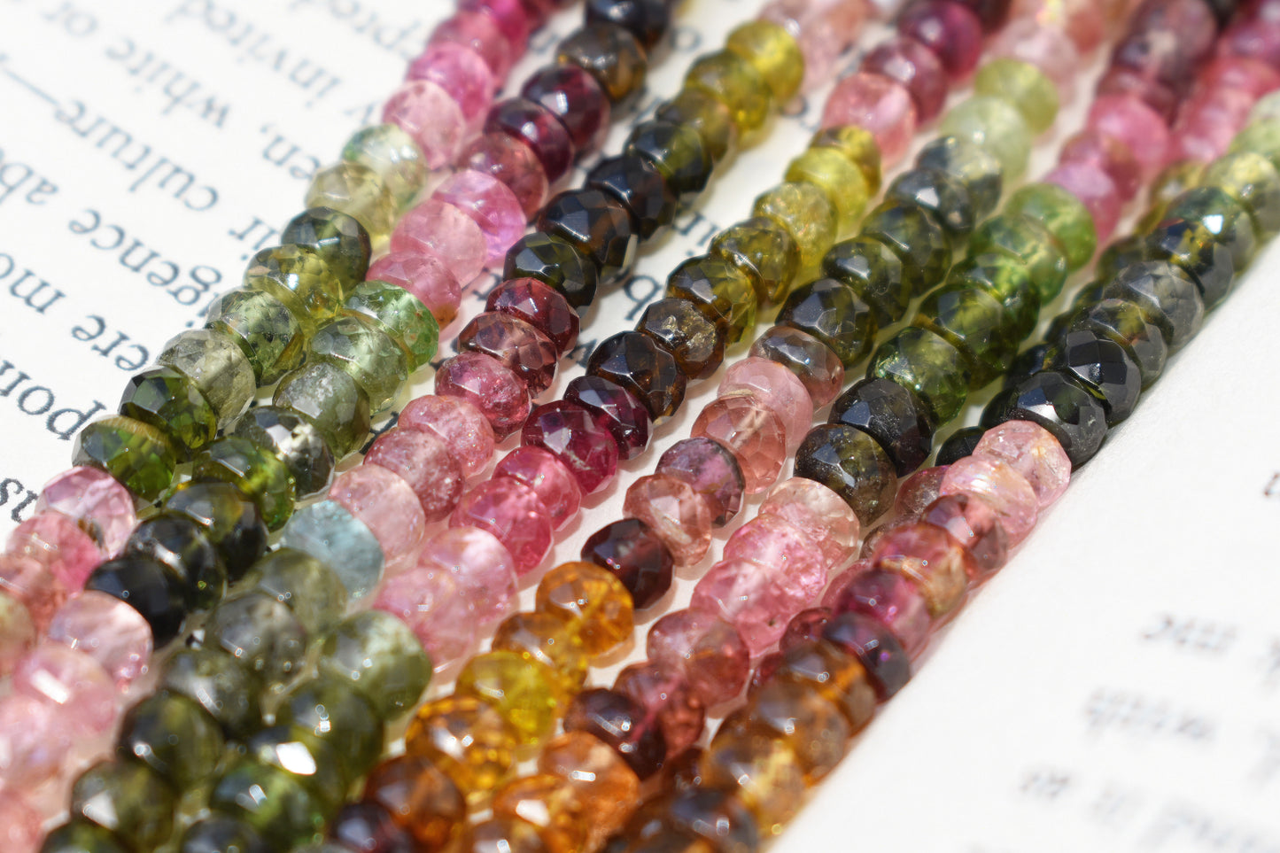 Tourmaline Rondelle Beads 4-5mm