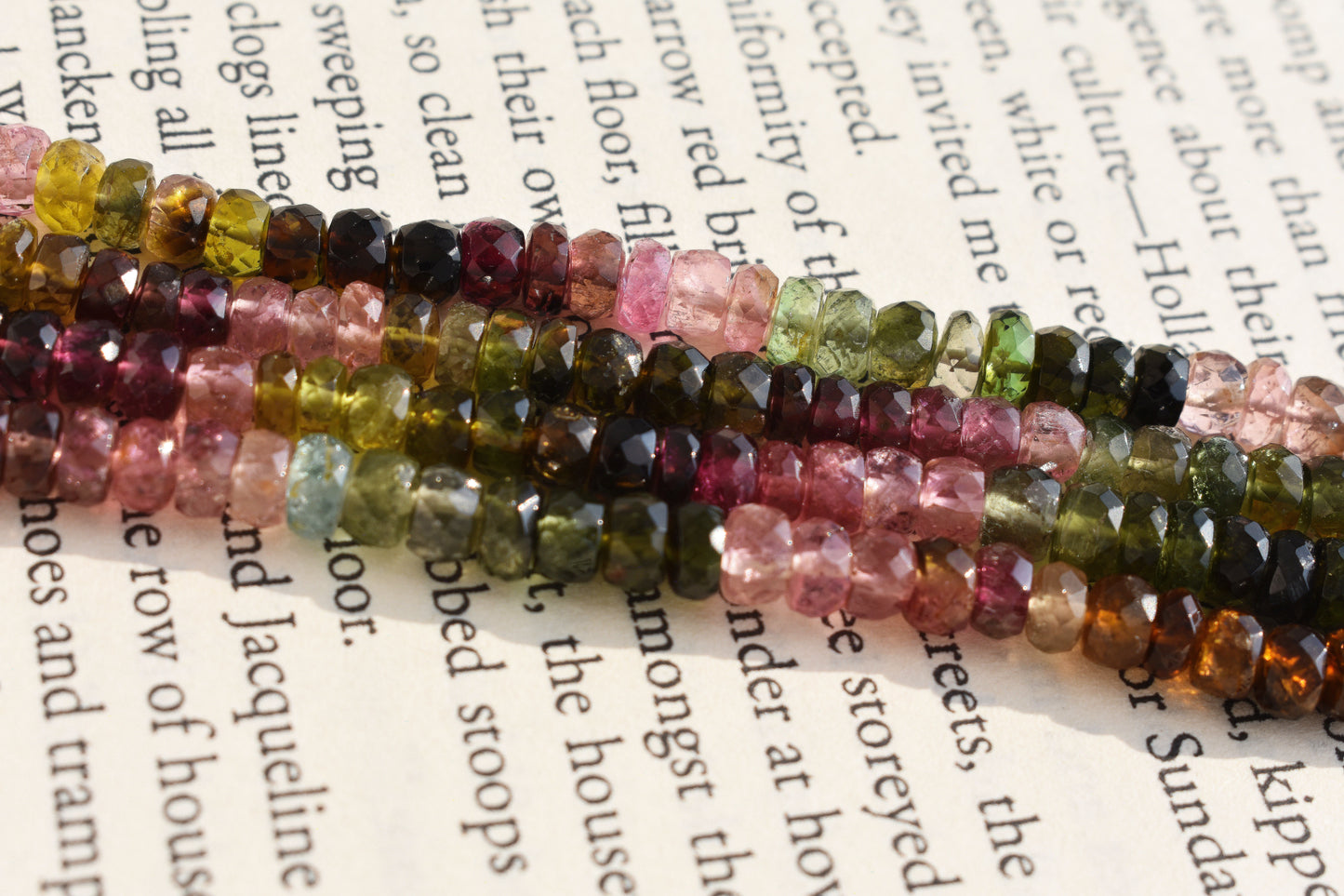 Tourmaline Rondelle Beads 4-5mm
