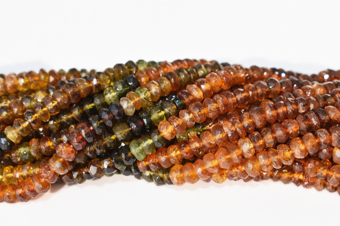 Petro Tourmaline Faceted Beads - Rondelle Family 3.5-5.5mm