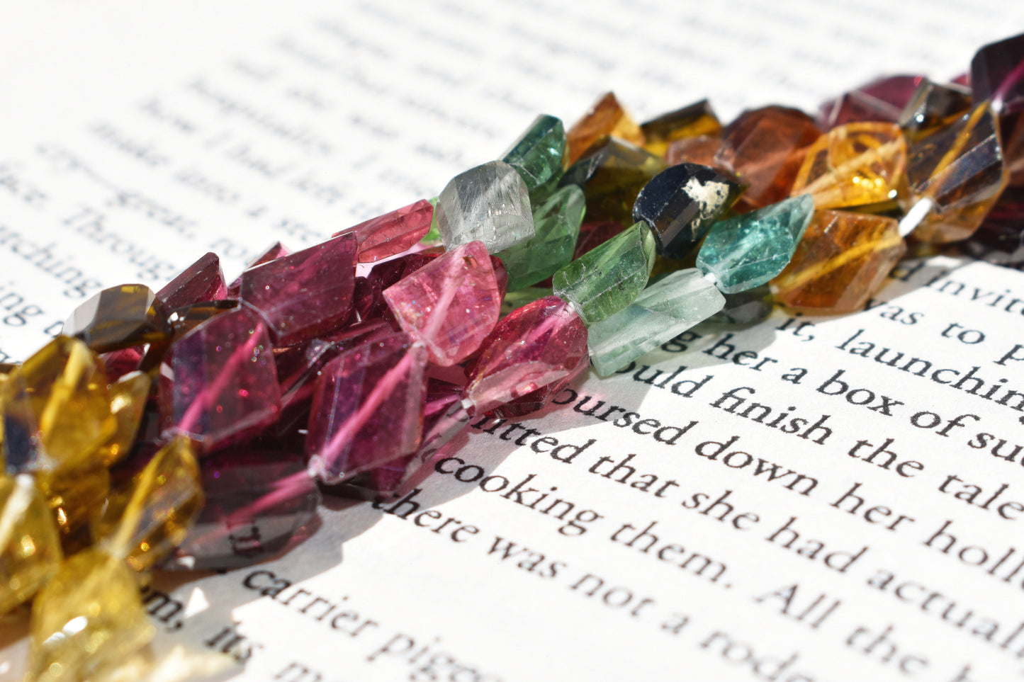 Tourmaline Faceted Beads - Twisted Diamond Family